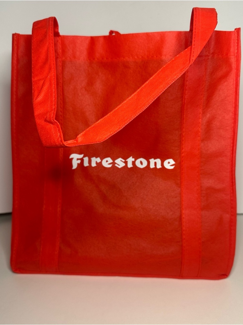 Firestone Tires Red Logo Reusable Tote Bag Race Day Fan Souvenir (12x13 in) NEW